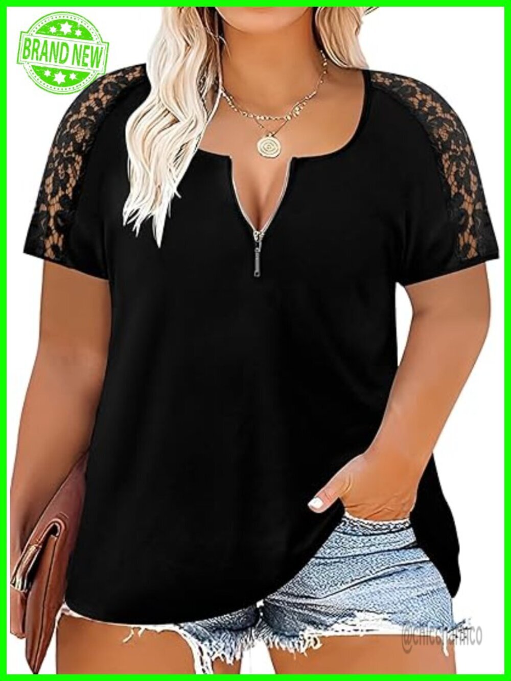 Plus Size Tunic Bell Sleeves Blouse Crewneck Loose Casual T Shirt
